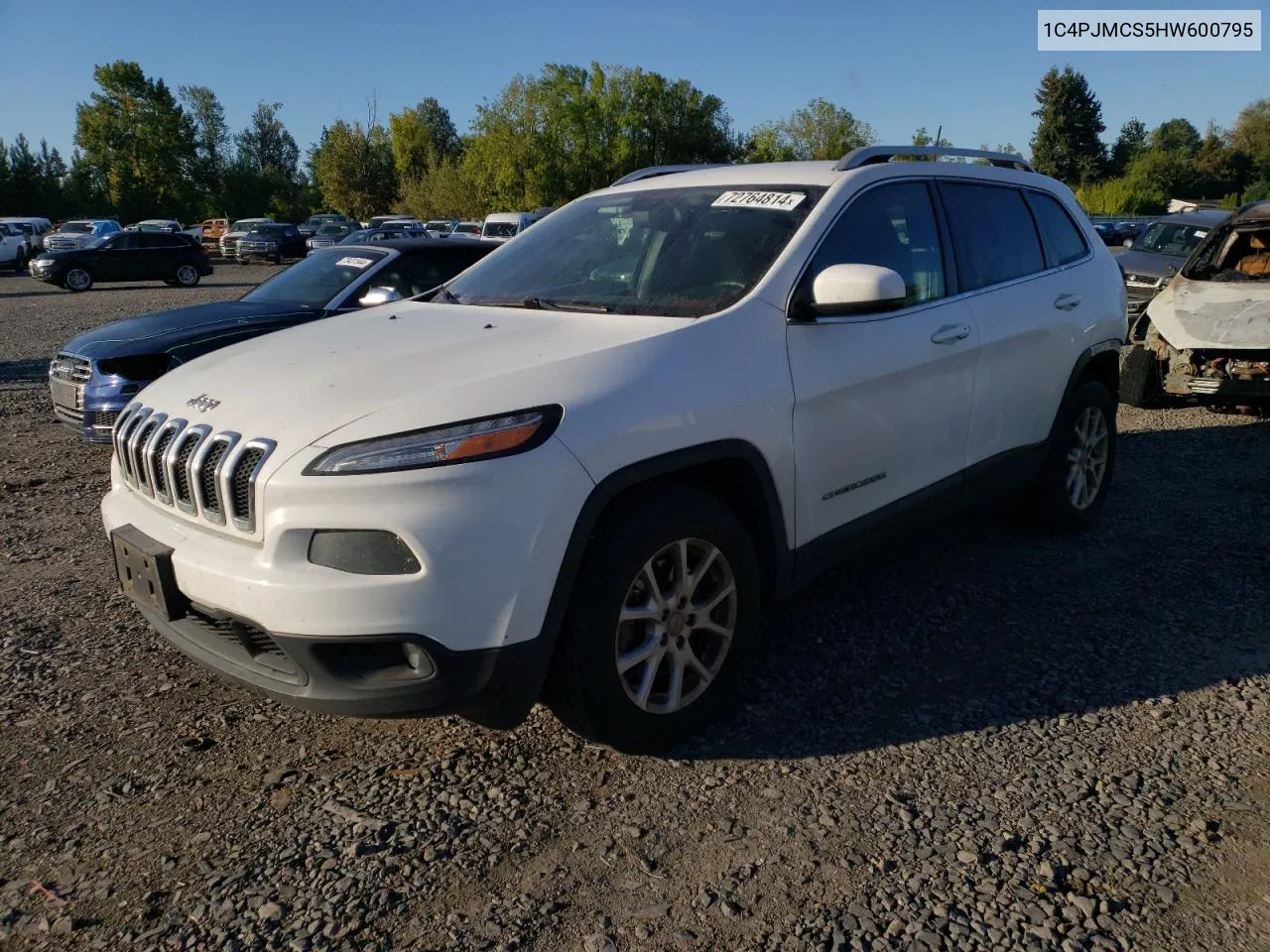 1C4PJMCS5HW600795 2017 Jeep Cherokee Latitude