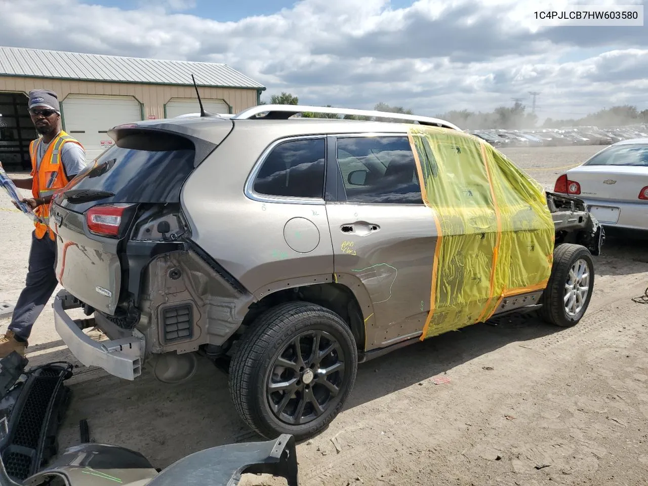 2017 Jeep Cherokee Latitude VIN: 1C4PJLCB7HW603580 Lot: 72900334