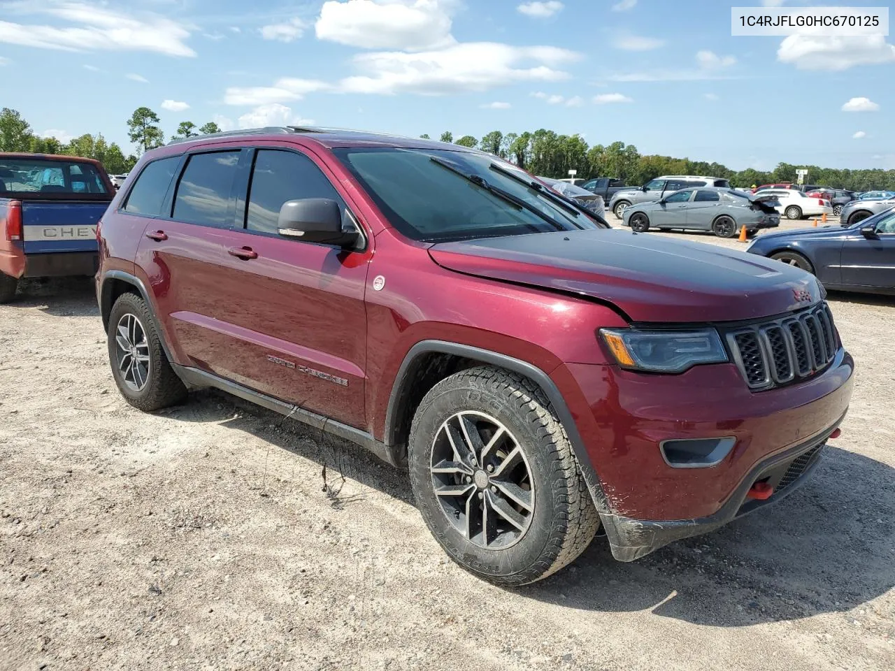 2017 Jeep Grand Cherokee Trailhawk VIN: 1C4RJFLG0HC670125 Lot: 73228804