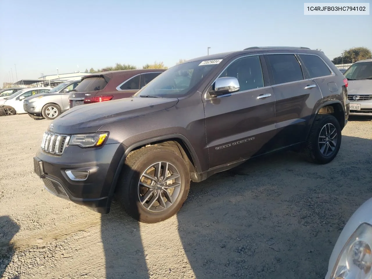 2017 Jeep Grand Cherokee Limited VIN: 1C4RJFBG3HC794102 Lot: 73529034