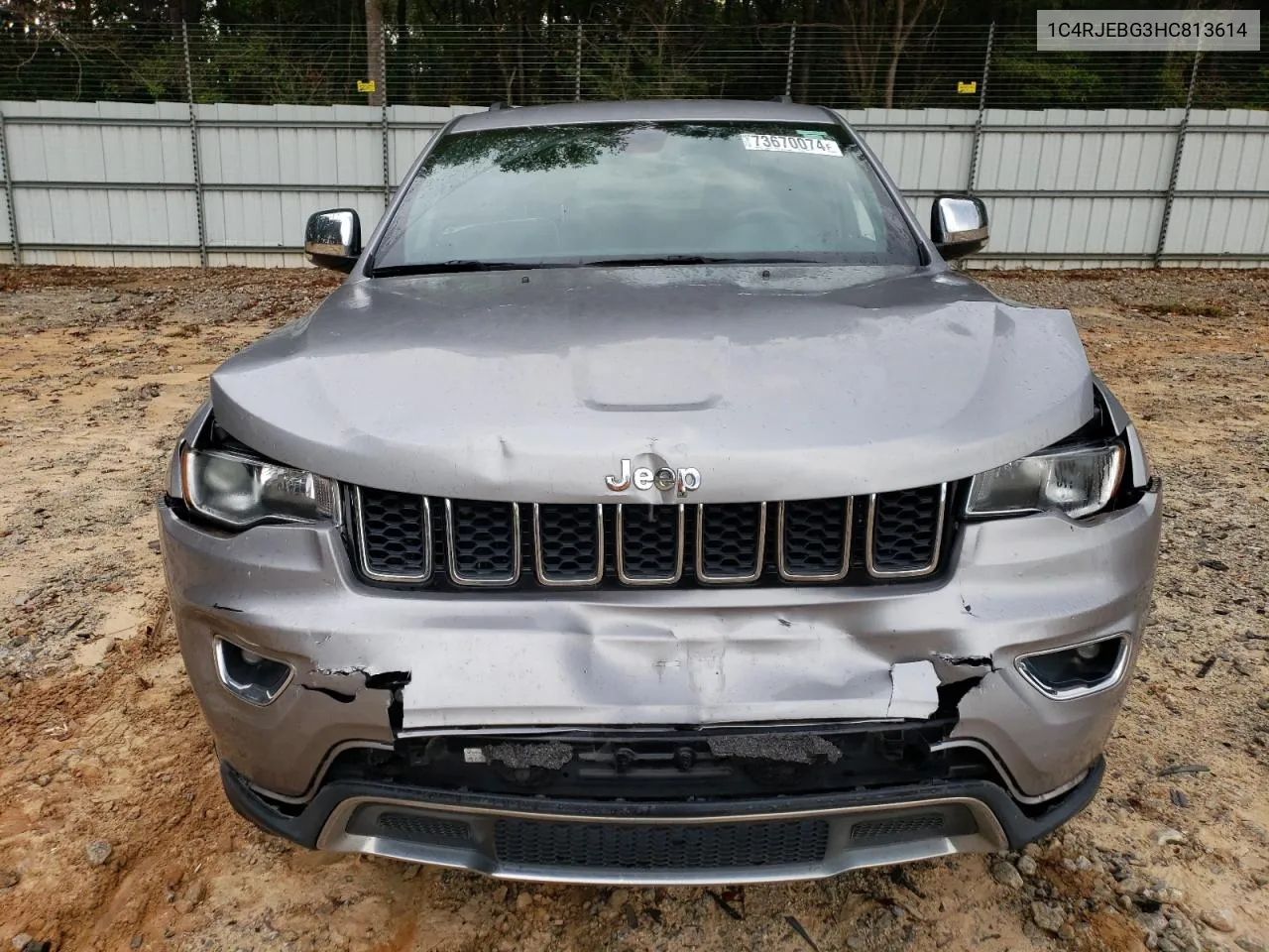 2017 Jeep Grand Cherokee Limited VIN: 1C4RJEBG3HC813614 Lot: 73670074