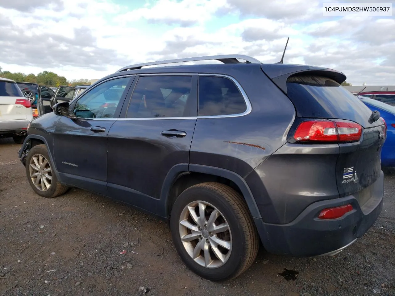 1C4PJMDS2HW506937 2017 Jeep Cherokee Limited