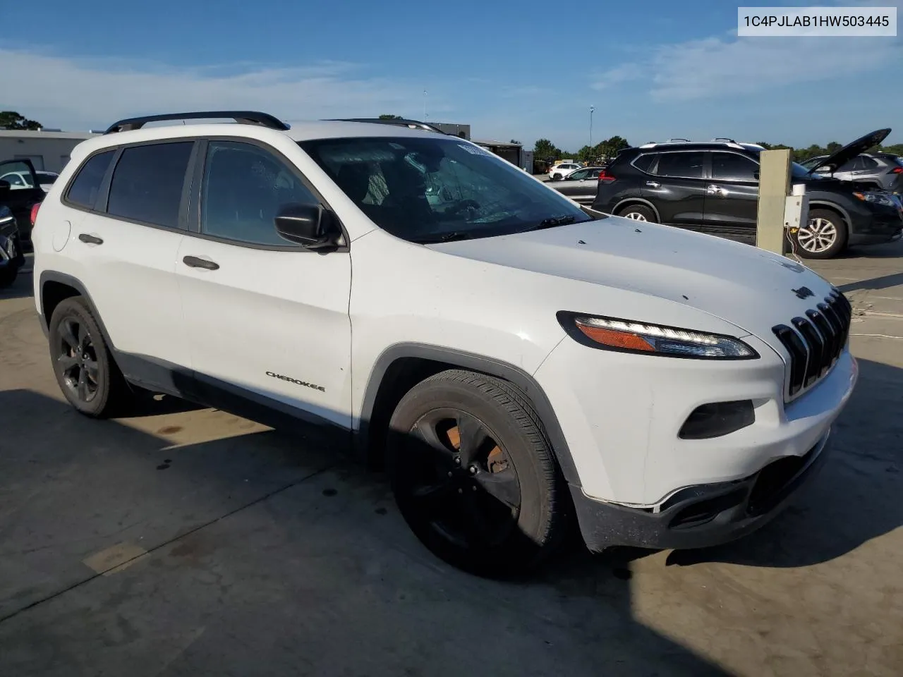 2017 Jeep Cherokee Sport VIN: 1C4PJLAB1HW503445 Lot: 73739214