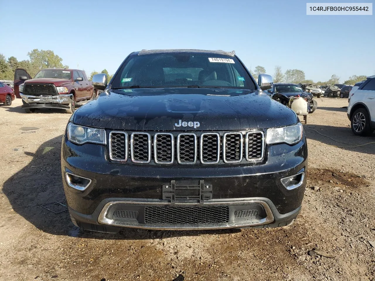 2017 Jeep Grand Cherokee Limited VIN: 1C4RJFBG0HC955442 Lot: 74019194