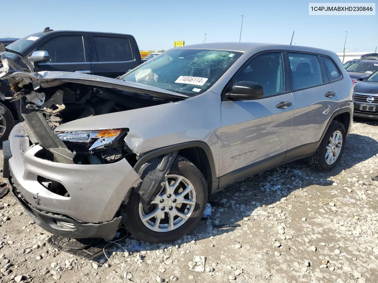 2017 Jeep Cherokee Sport VIN: 1C4PJMABXHD230846 Lot: 74046114