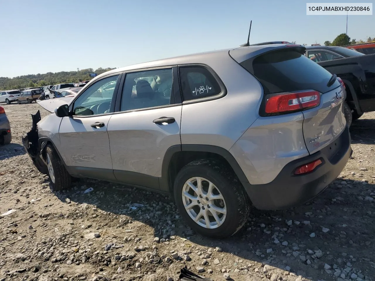 2017 Jeep Cherokee Sport VIN: 1C4PJMABXHD230846 Lot: 74046114