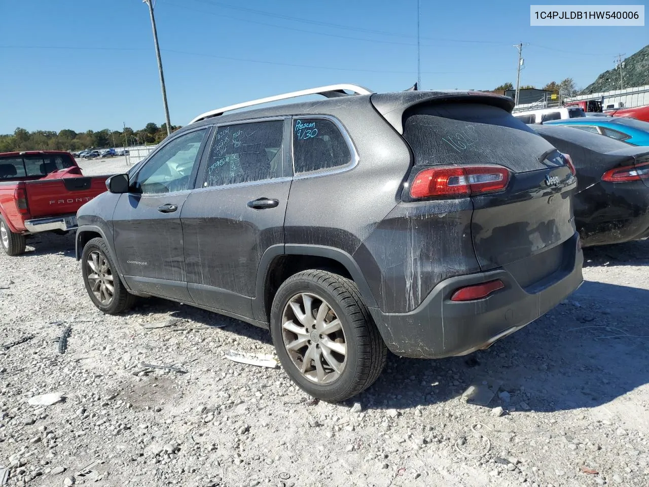 2017 Jeep Cherokee Limited VIN: 1C4PJLDB1HW540006 Lot: 74514084