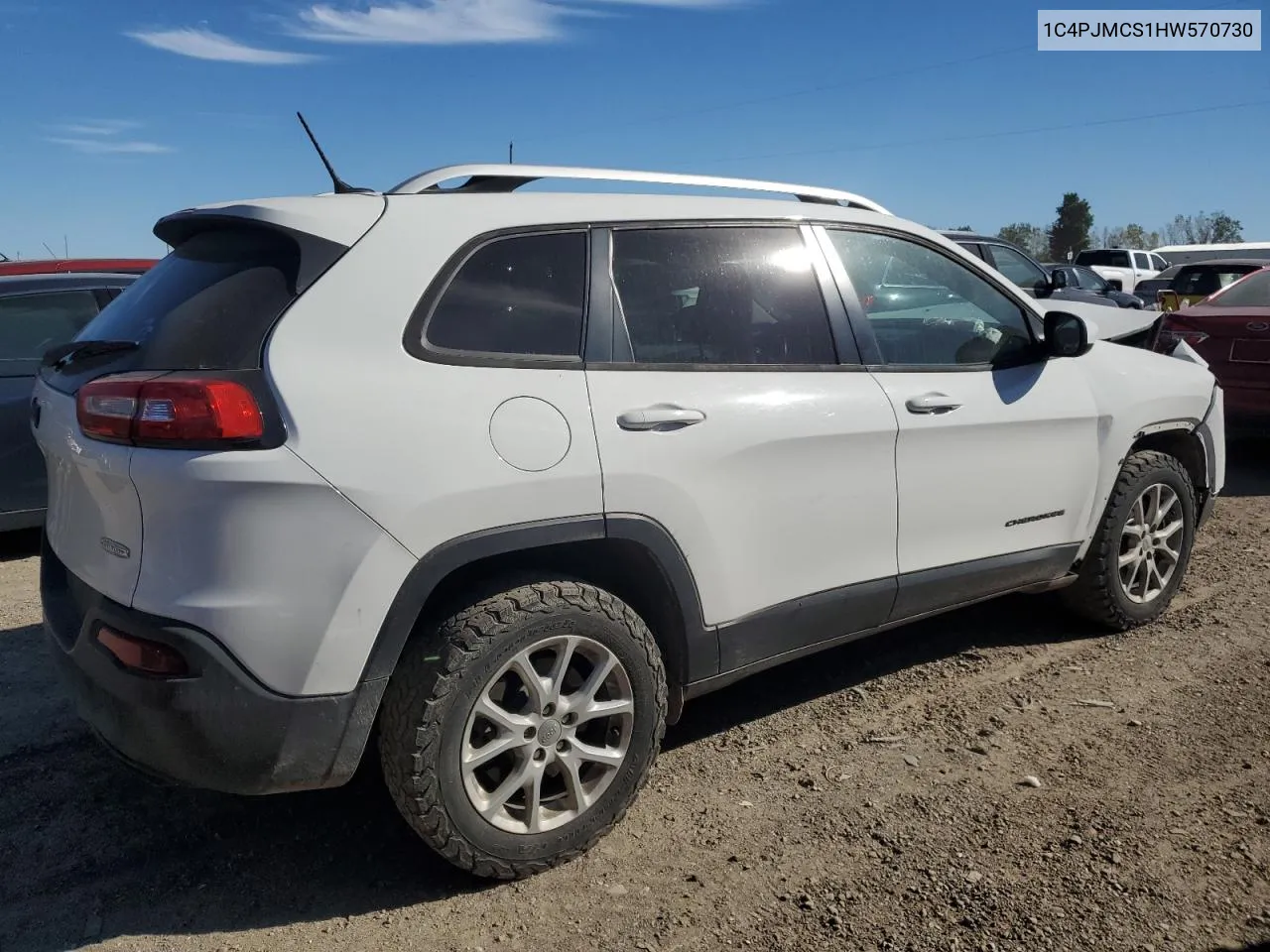 2017 Jeep Cherokee Latitude VIN: 1C4PJMCS1HW570730 Lot: 74687094