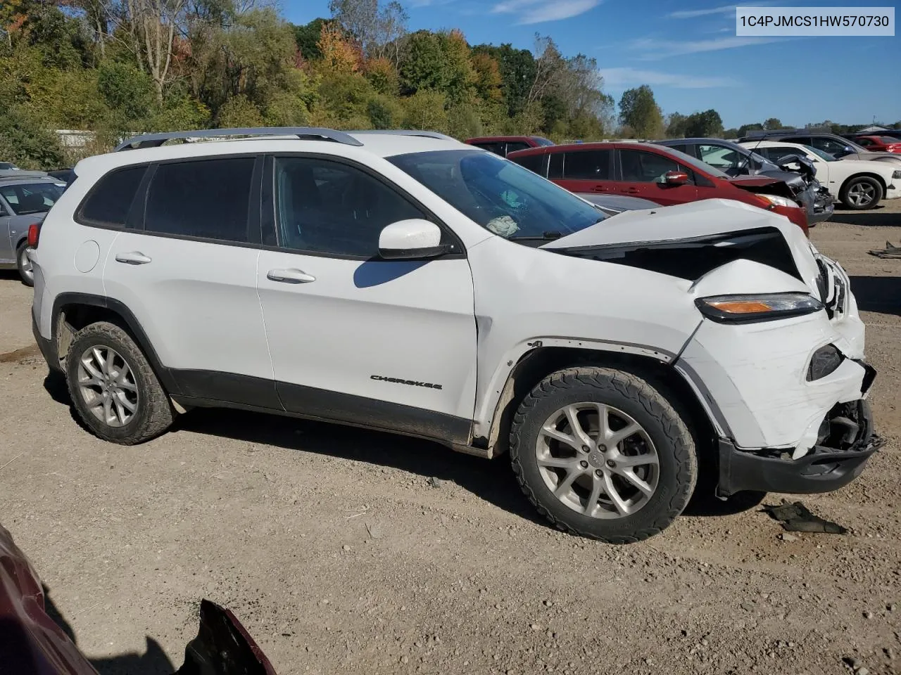 2017 Jeep Cherokee Latitude VIN: 1C4PJMCS1HW570730 Lot: 74687094