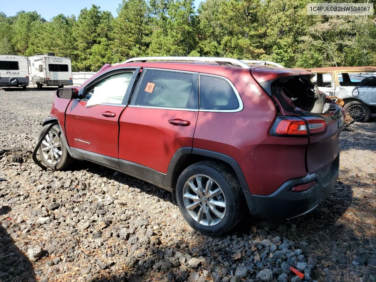 2017 Jeep Cherokee Limited VIN: 1C4PJLDB2HW534067 Lot: 75169224