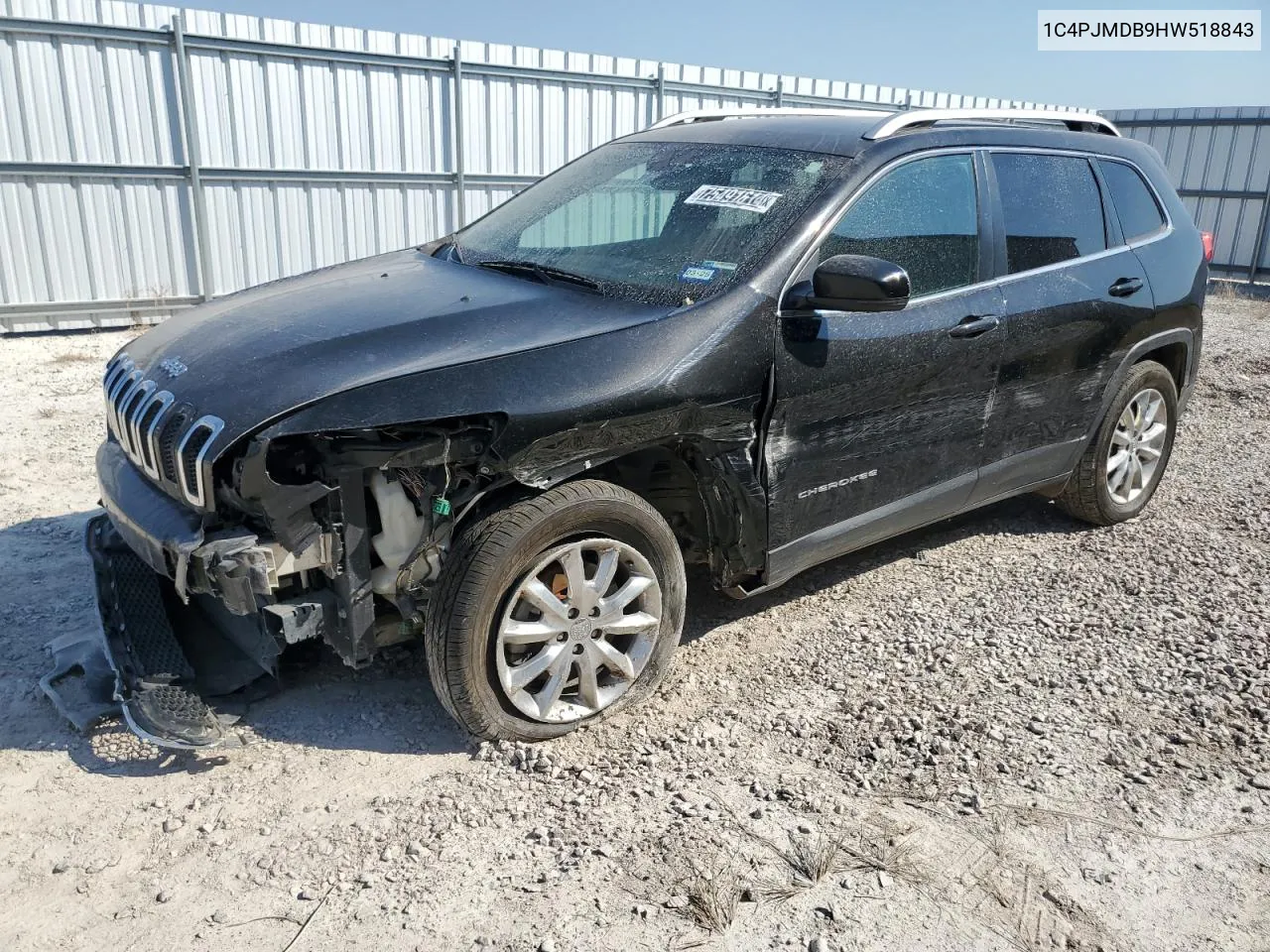 1C4PJMDB9HW518843 2017 Jeep Cherokee Limited