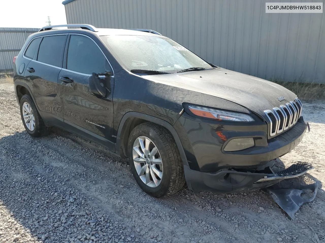 2017 Jeep Cherokee Limited VIN: 1C4PJMDB9HW518843 Lot: 75491614