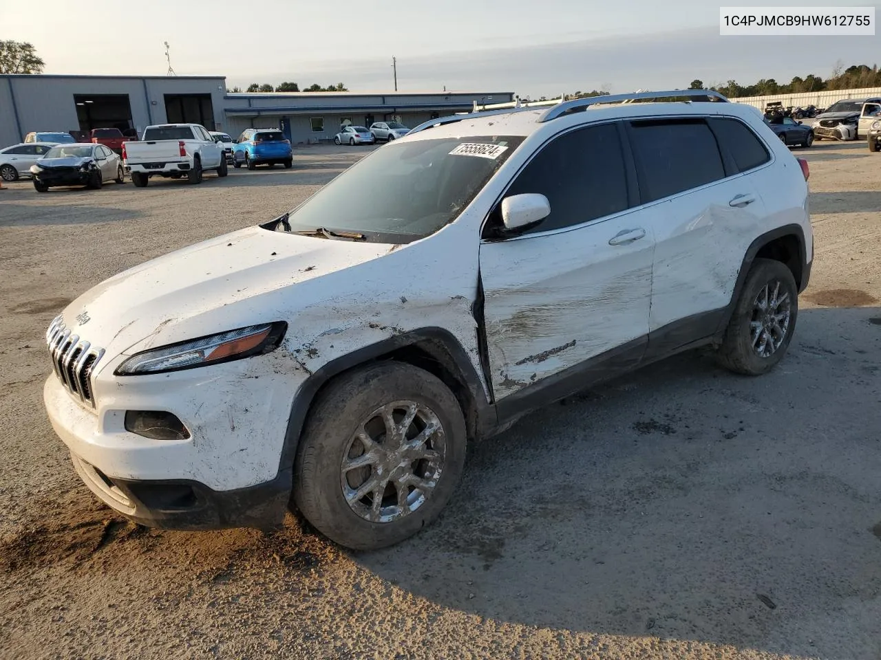 2017 Jeep Cherokee Latitude VIN: 1C4PJMCB9HW612755 Lot: 75558624