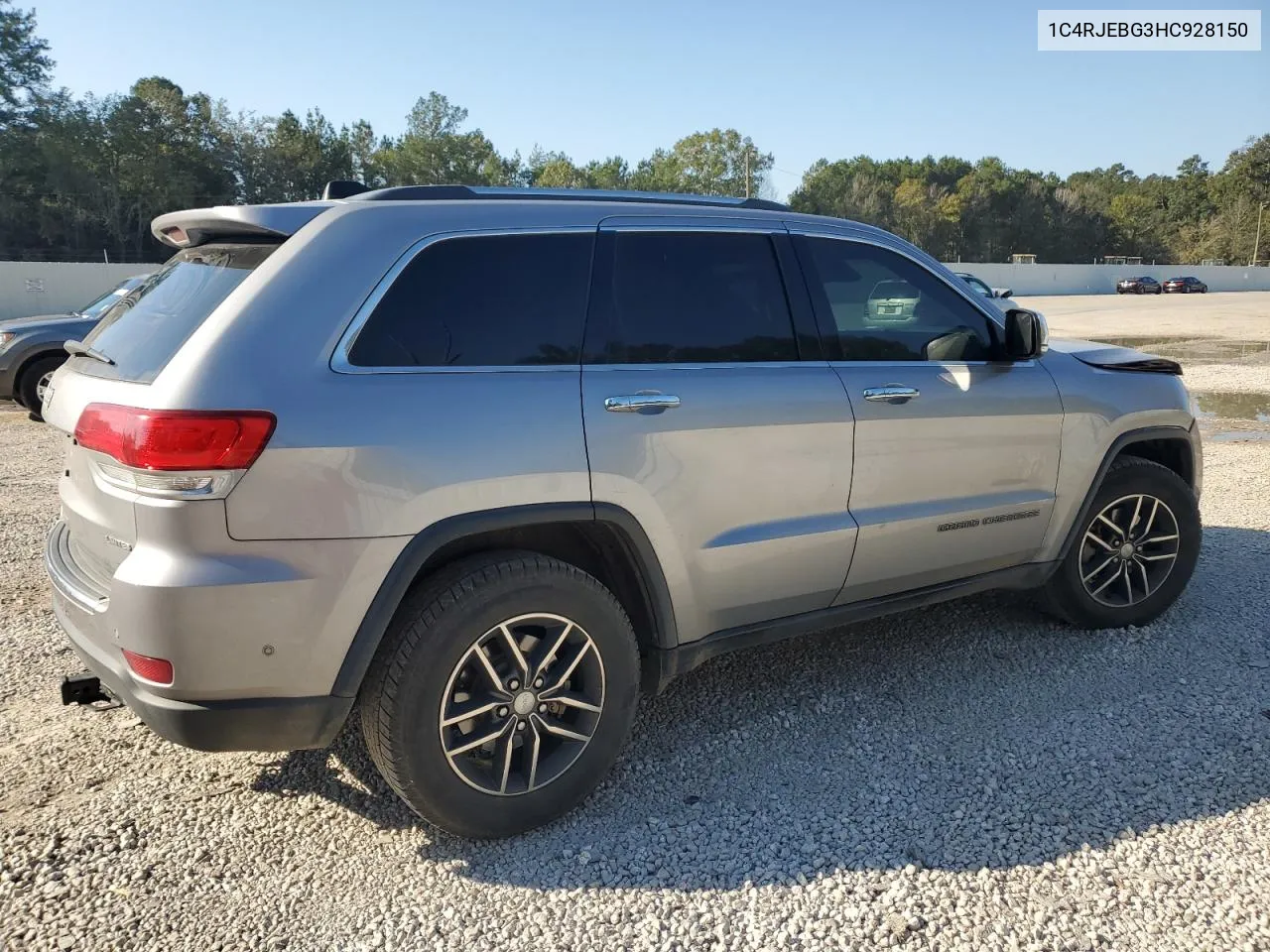 2017 Jeep Grand Cherokee Limited VIN: 1C4RJEBG3HC928150 Lot: 75658954