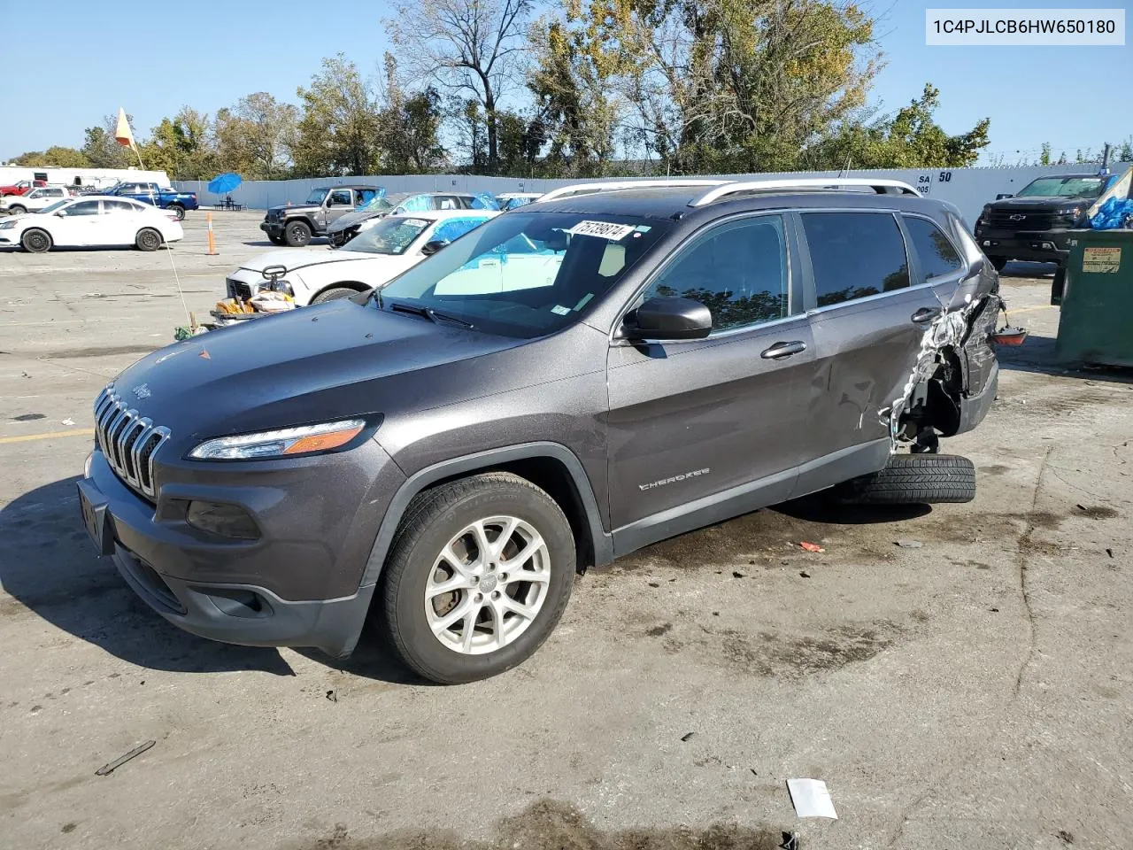 2017 Jeep Cherokee Latitude VIN: 1C4PJLCB6HW650180 Lot: 75739874