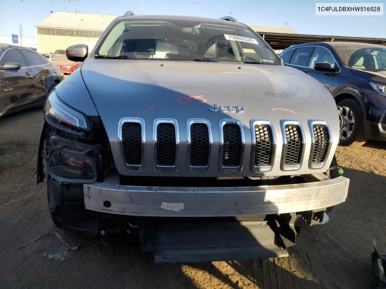 2017 Jeep Cherokee Limited VIN: 1C4PJLDBXHW516528 Lot: 75902524