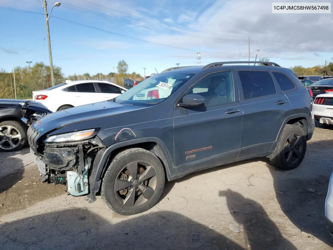 2017 Jeep Cherokee Latitude VIN: 1C4PJMCS8HW567498 Lot: 75925614