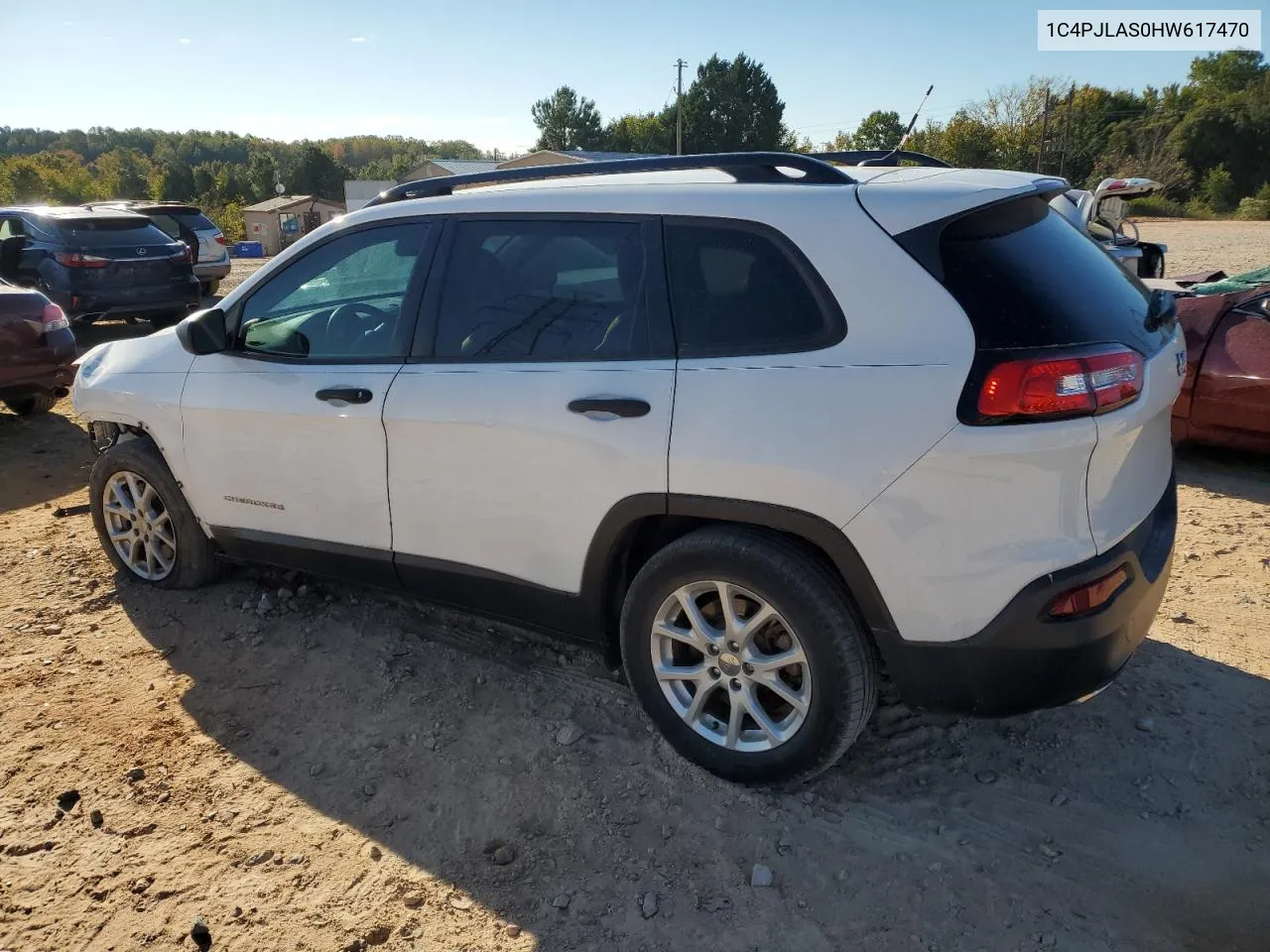 2017 Jeep Cherokee Sport VIN: 1C4PJLAS0HW617470 Lot: 76126784