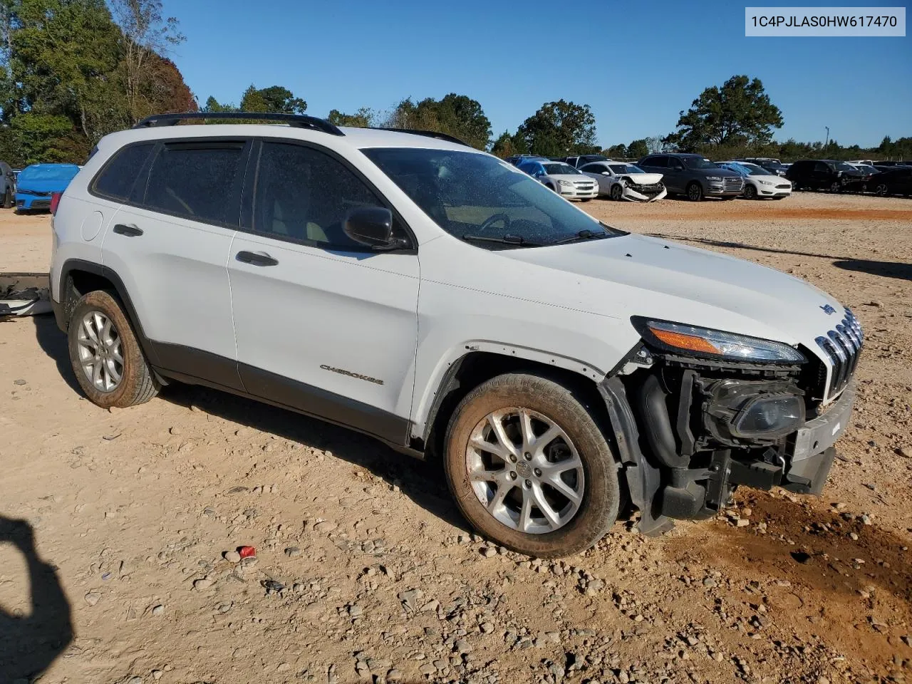 2017 Jeep Cherokee Sport VIN: 1C4PJLAS0HW617470 Lot: 76126784