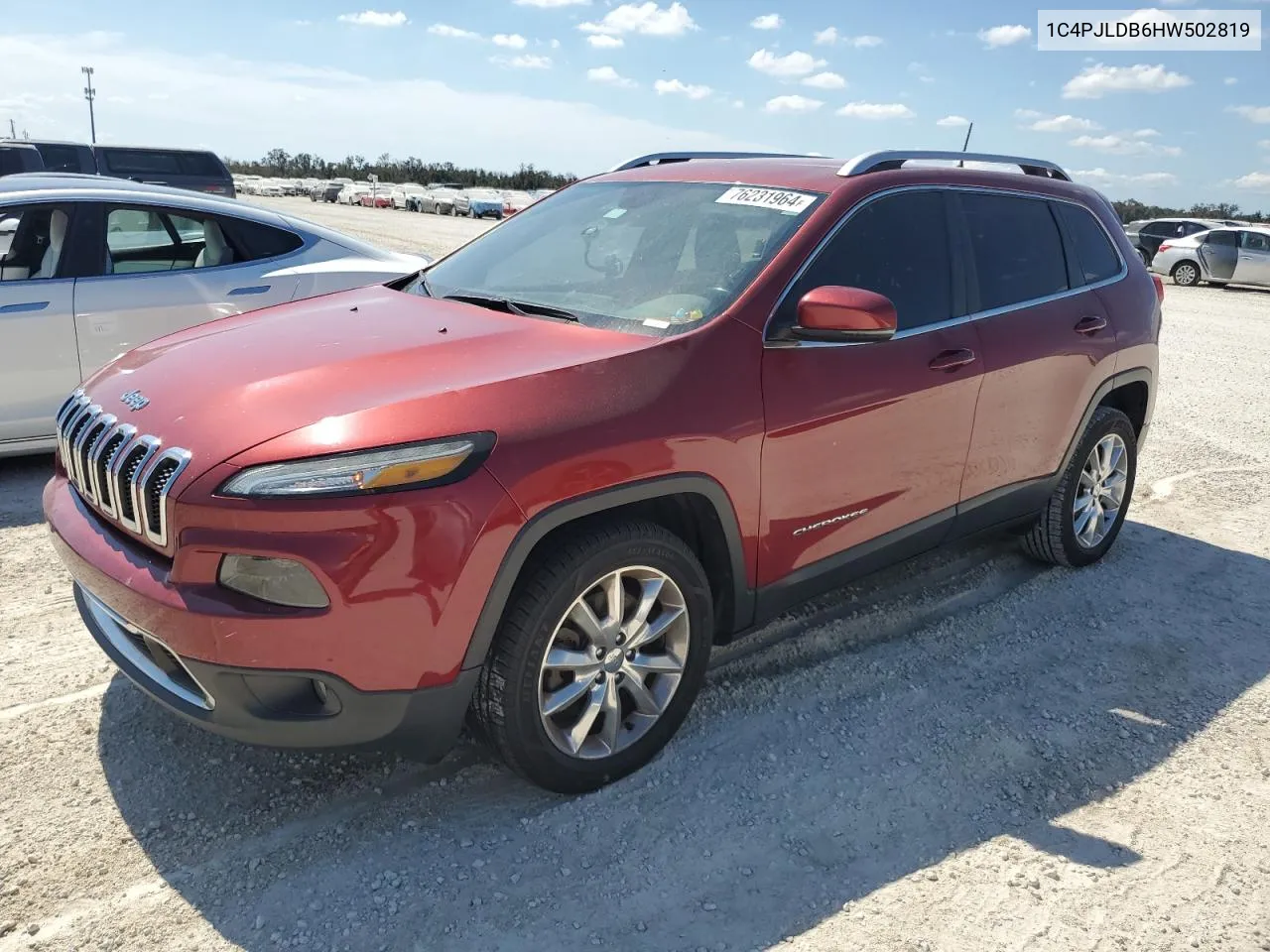 2017 Jeep Cherokee Limited VIN: 1C4PJLDB6HW502819 Lot: 76231964