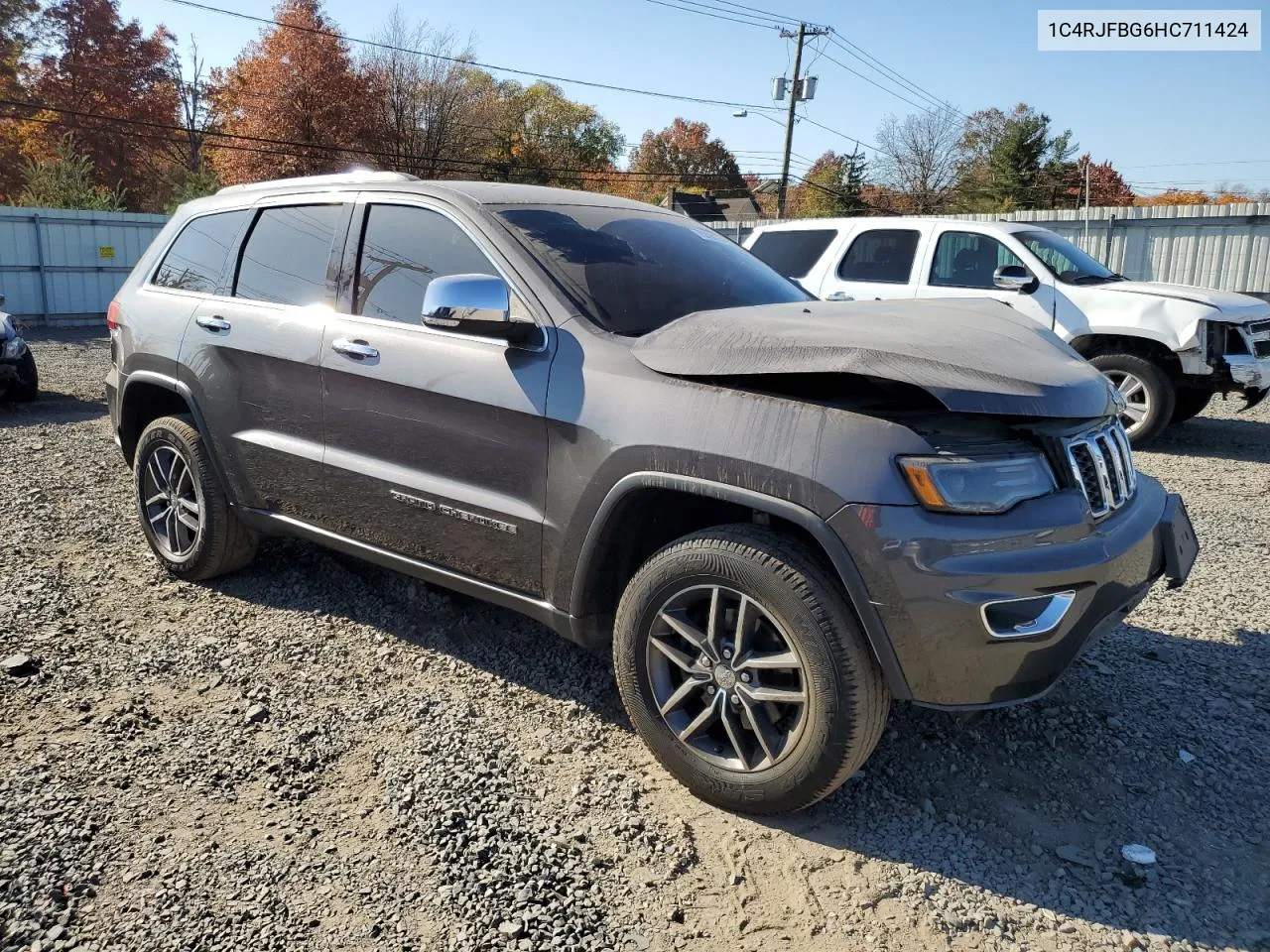 2017 Jeep Grand Cherokee Limited VIN: 1C4RJFBG6HC711424 Lot: 76308034