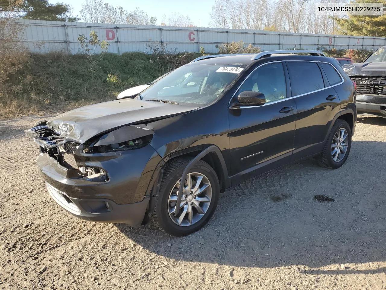 2017 Jeep Cherokee Limited VIN: 1C4PJMDS5HD229275 Lot: 76488494