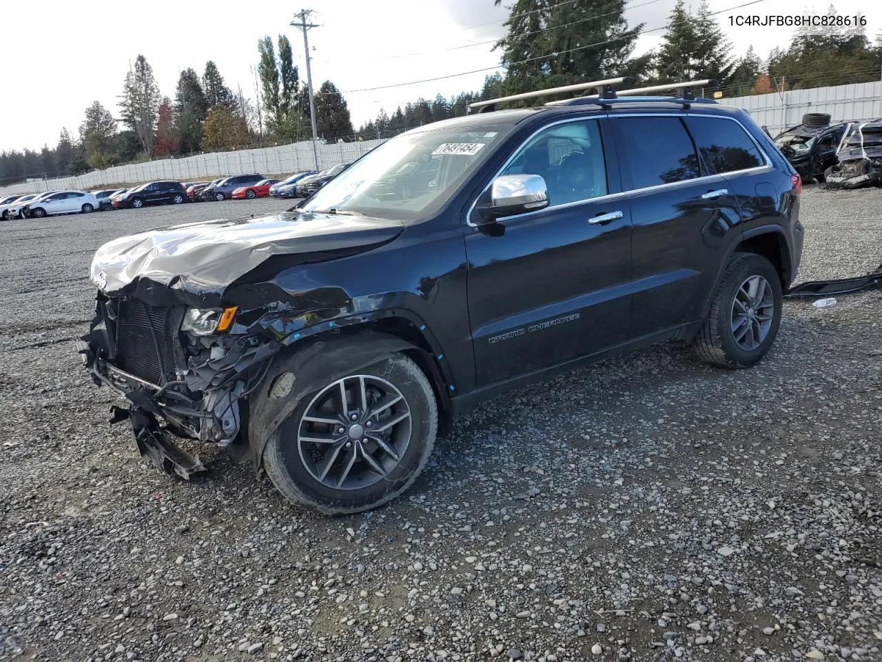 2017 Jeep Grand Cherokee Limited VIN: 1C4RJFBG8HC828616 Lot: 76491454