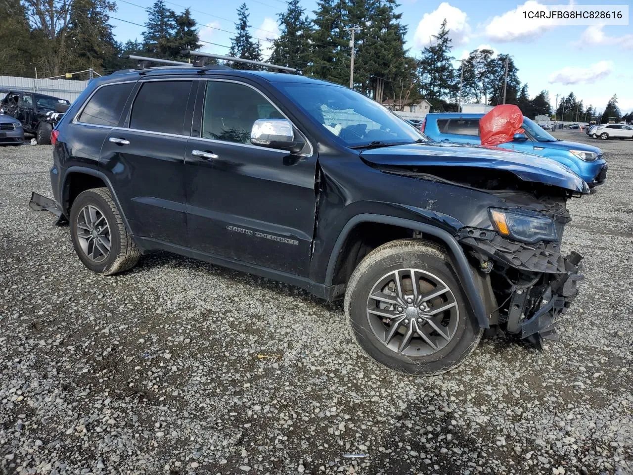 2017 Jeep Grand Cherokee Limited VIN: 1C4RJFBG8HC828616 Lot: 76491454