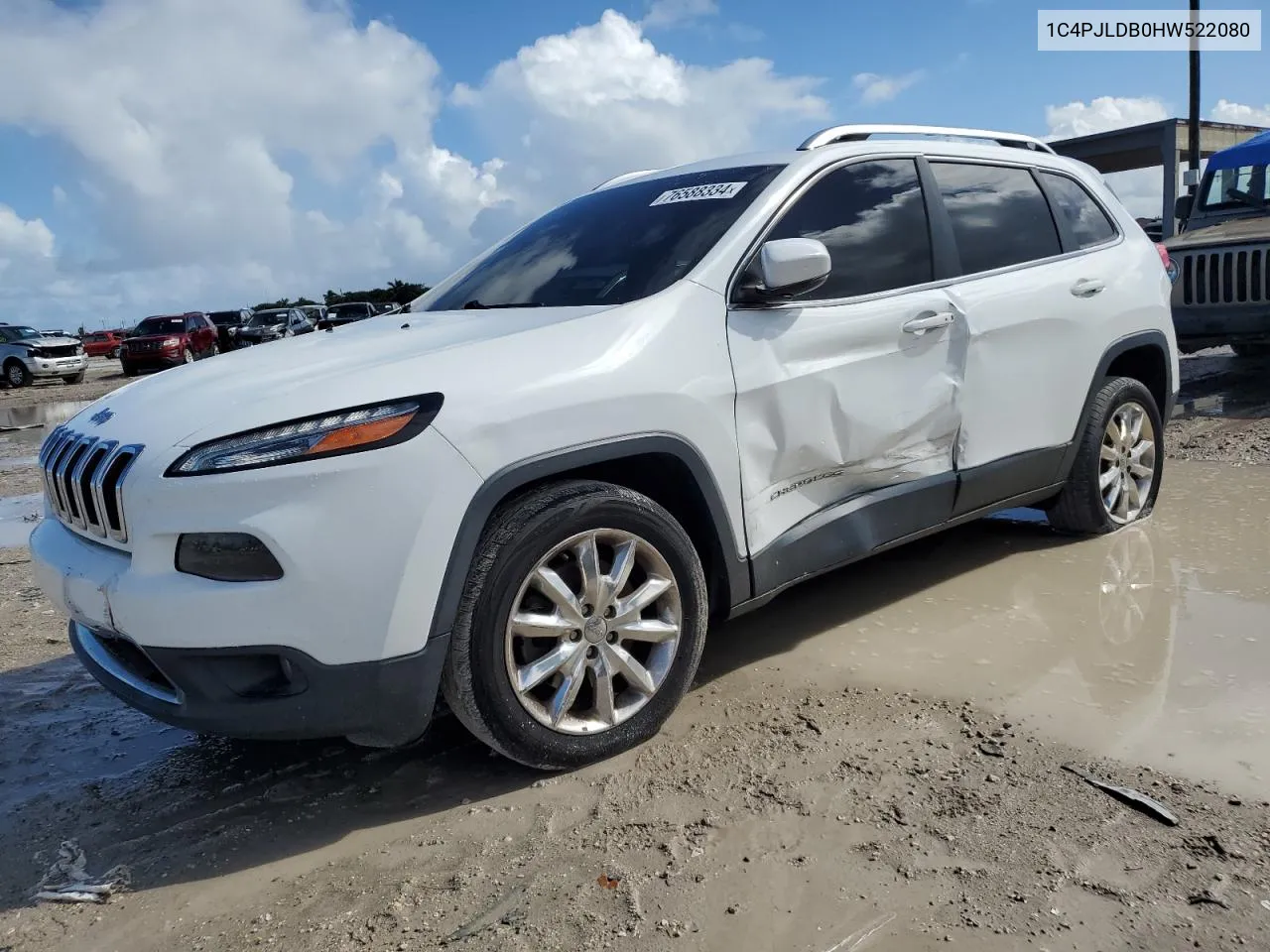 2017 Jeep Cherokee Limited VIN: 1C4PJLDB0HW522080 Lot: 76588334