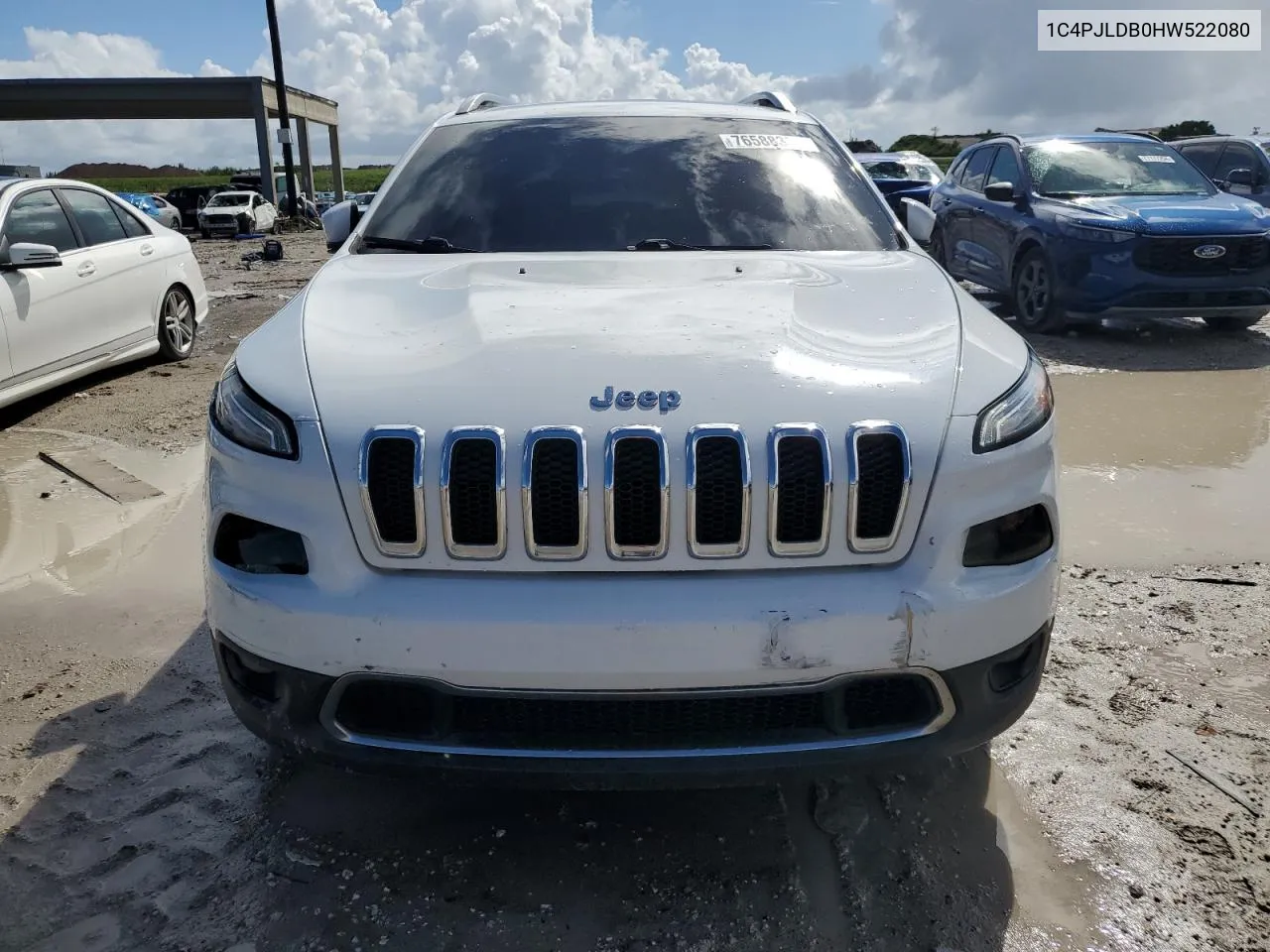 2017 Jeep Cherokee Limited VIN: 1C4PJLDB0HW522080 Lot: 76588334