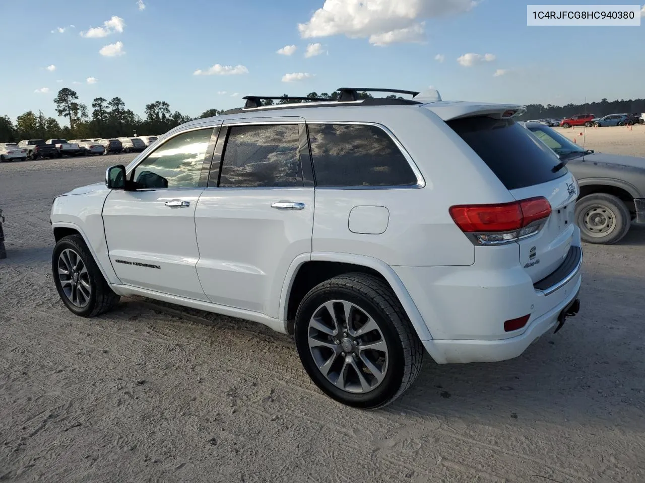 2017 Jeep Grand Cherokee Overland VIN: 1C4RJFCG8HC940380 Lot: 76693584