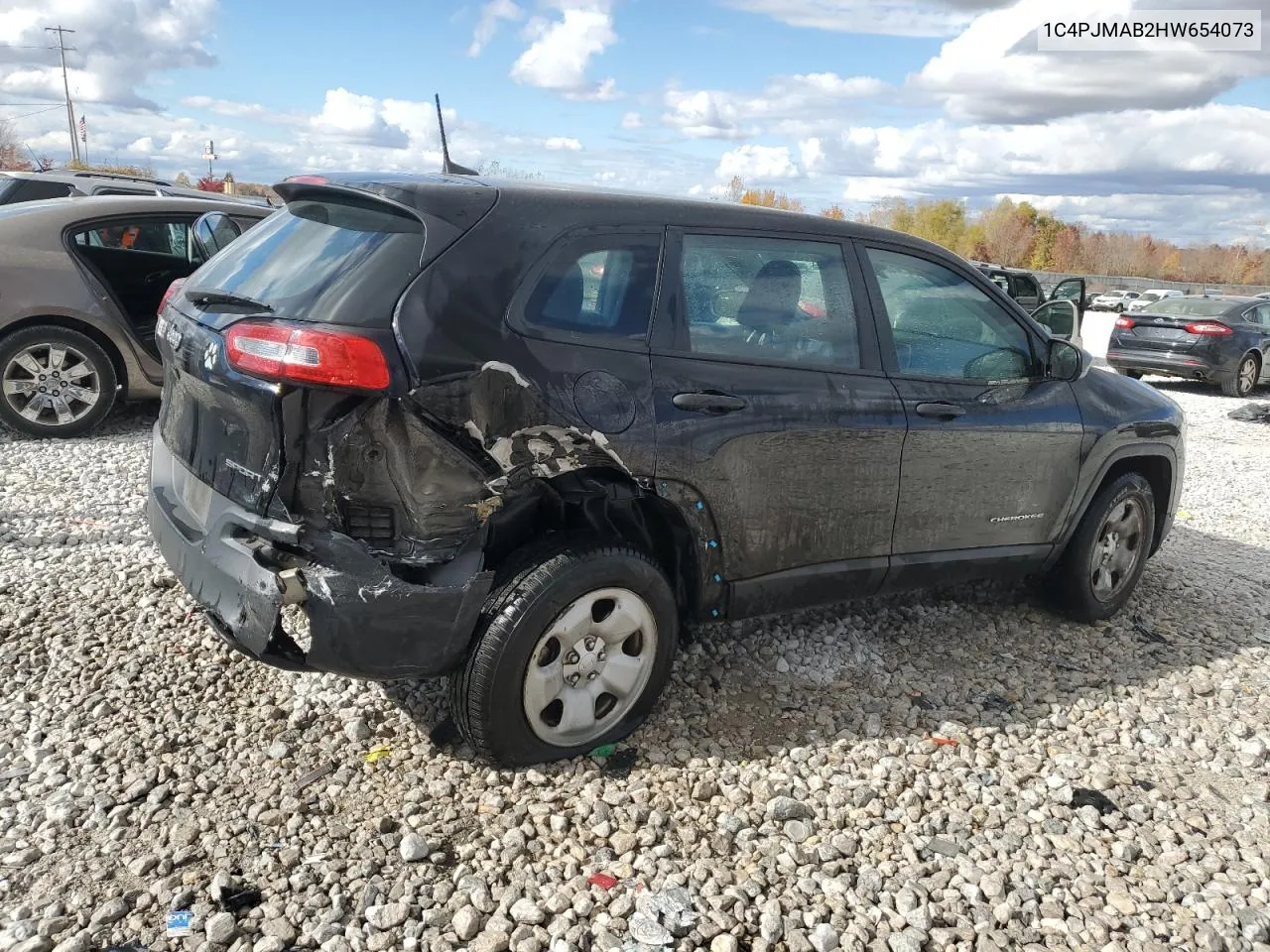 2017 Jeep Cherokee Sport VIN: 1C4PJMAB2HW654073 Lot: 76742754