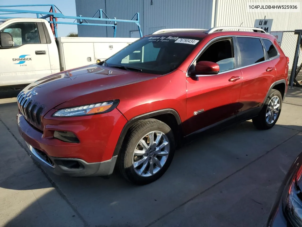 1C4PJLDB4HW525936 2017 Jeep Cherokee Limited