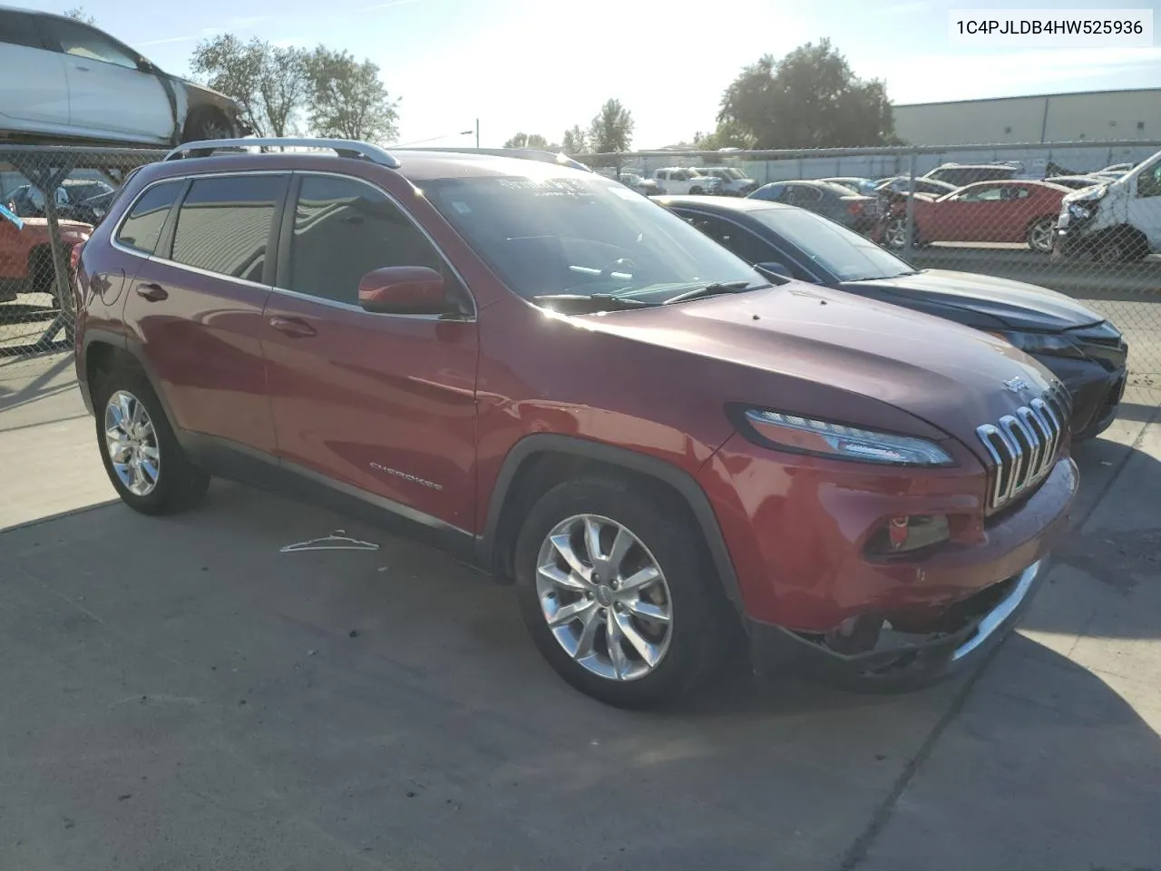 1C4PJLDB4HW525936 2017 Jeep Cherokee Limited