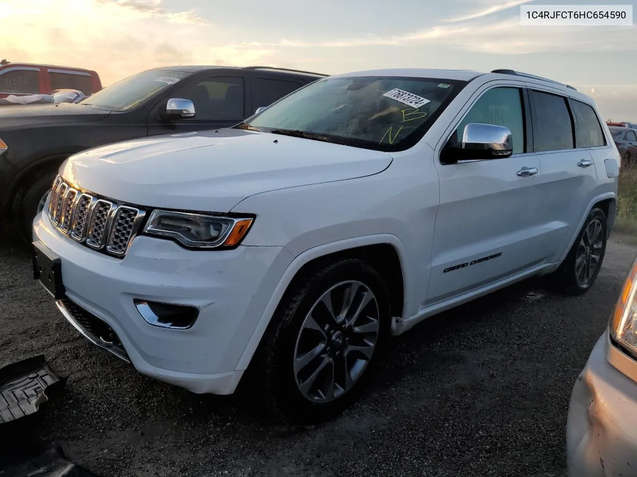 2017 Jeep Grand Cherokee Overland VIN: 1C4RJFCT6HC654590 Lot: 76873724