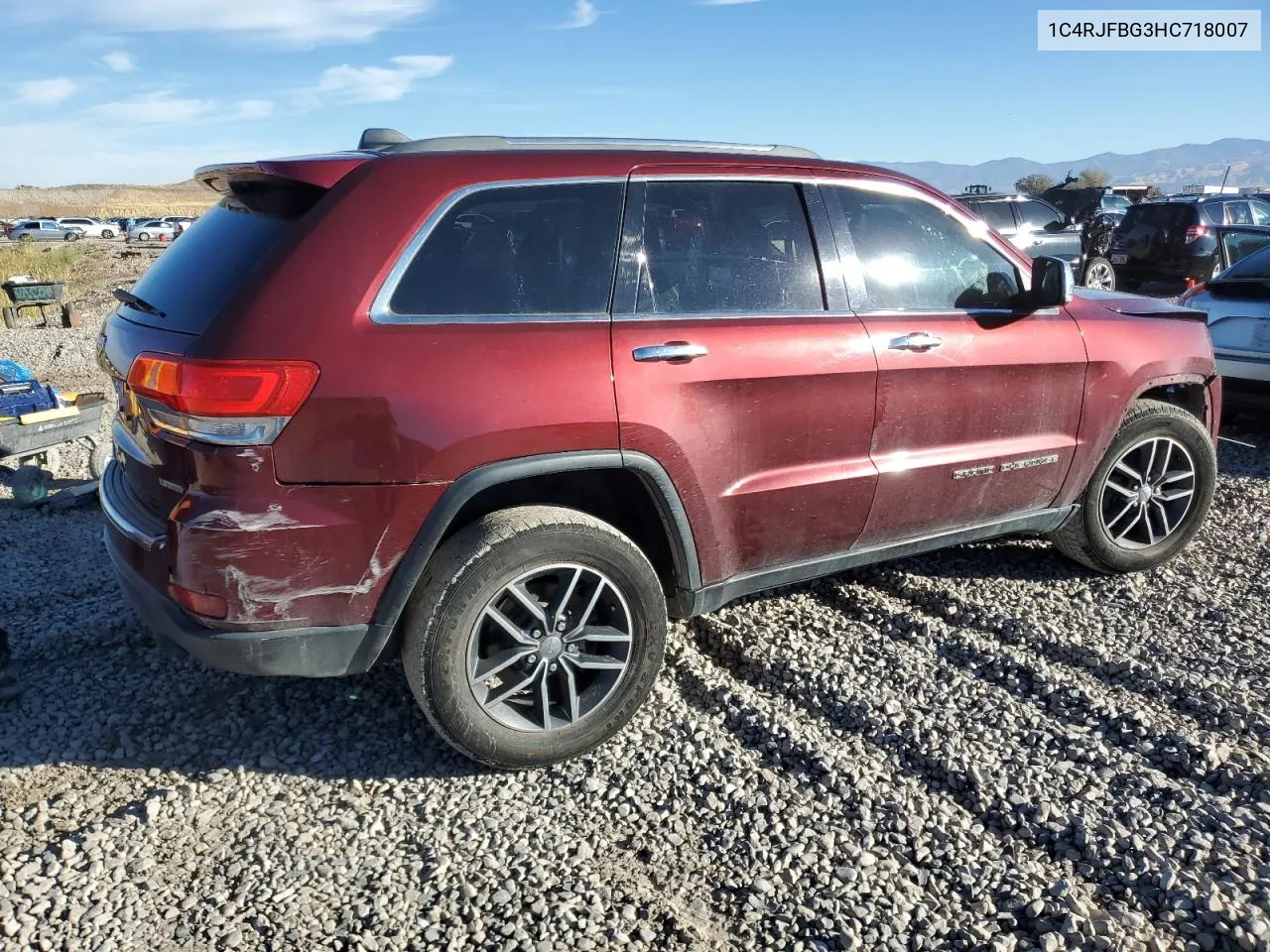 2017 Jeep Grand Cherokee Limited VIN: 1C4RJFBG3HC718007 Lot: 77015964