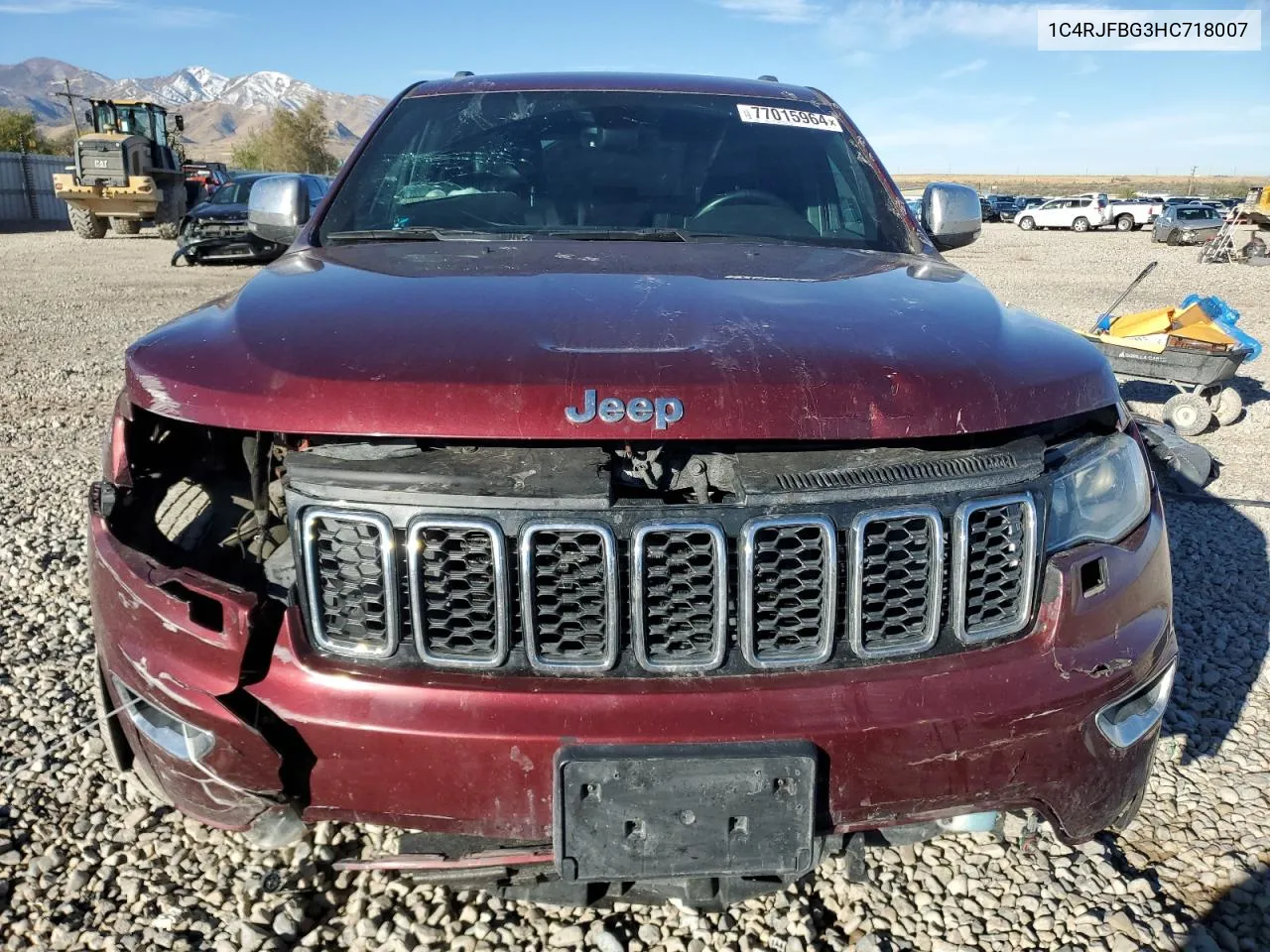 2017 Jeep Grand Cherokee Limited VIN: 1C4RJFBG3HC718007 Lot: 77015964