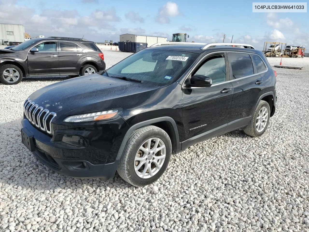 2017 Jeep Cherokee Latitude VIN: 1C4PJLCB3HW641033 Lot: 77033124