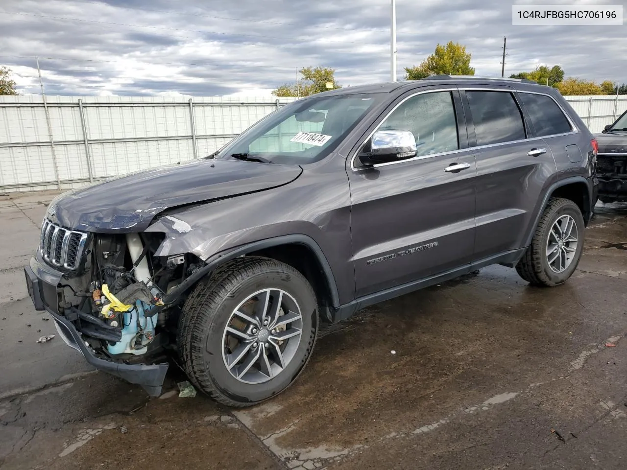 2017 Jeep Grand Cherokee Limited VIN: 1C4RJFBG5HC706196 Lot: 77118474