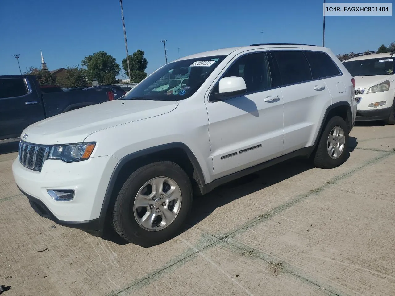 2017 Jeep Grand Cherokee Laredo VIN: 1C4RJFAGXHC801404 Lot: 77257434