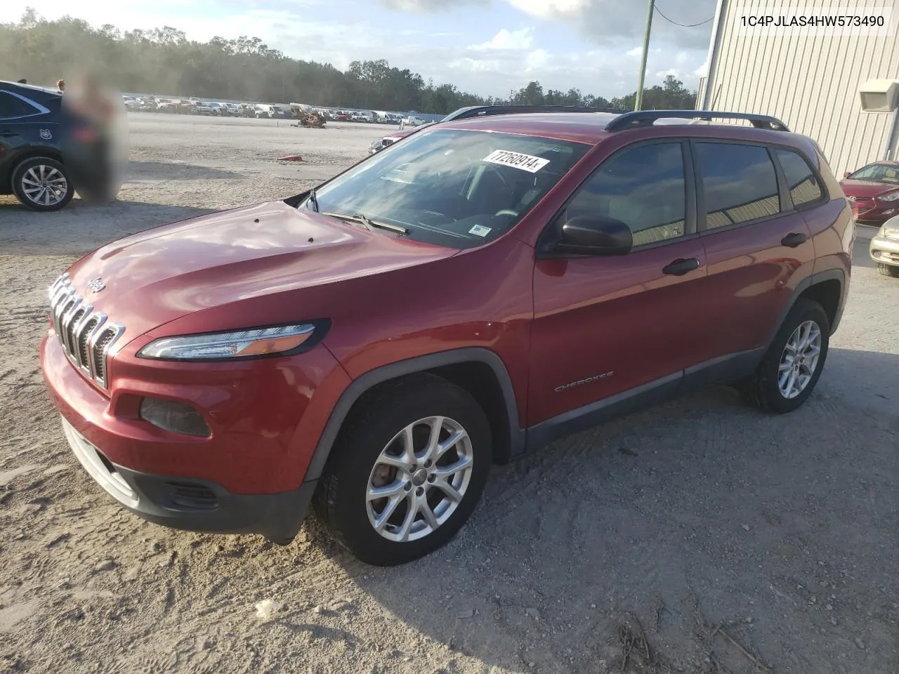 2017 Jeep Cherokee Sport VIN: 1C4PJLAS4HW573490 Lot: 77260914