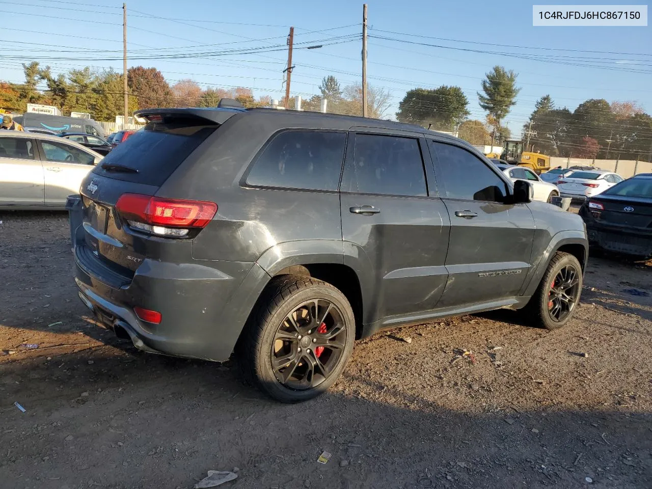 2017 Jeep Grand Cherokee Srt-8 VIN: 1C4RJFDJ6HC867150 Lot: 77307094