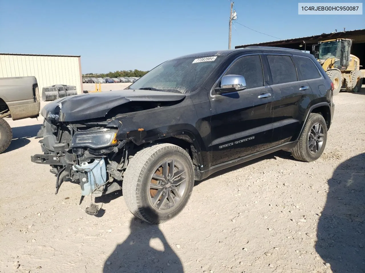 2017 Jeep Grand Cherokee Limited VIN: 1C4RJEBG0HC950087 Lot: 77383984