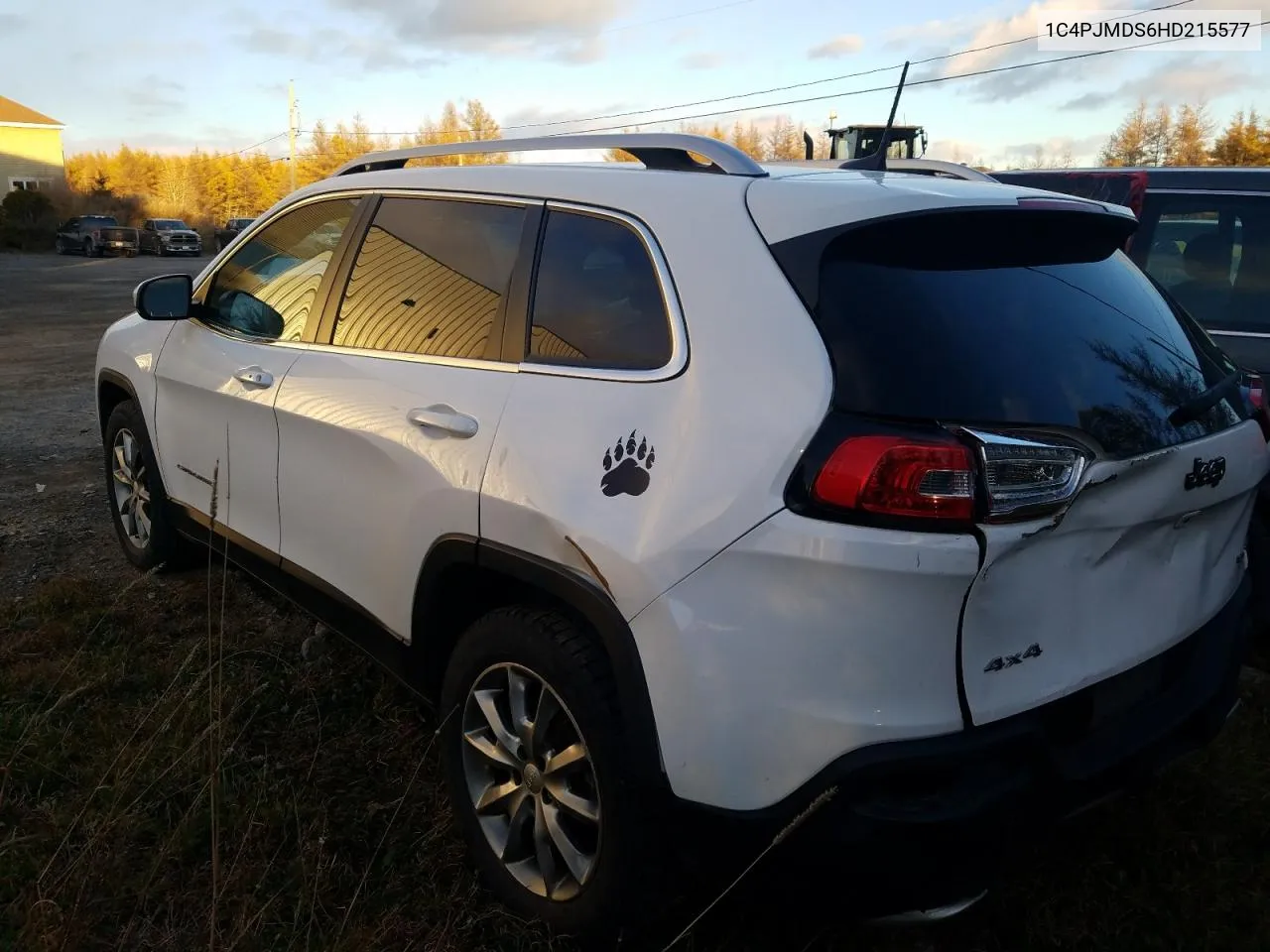 2017 Jeep Cherokee Limited VIN: 1C4PJMDS6HD215577 Lot: 77549824