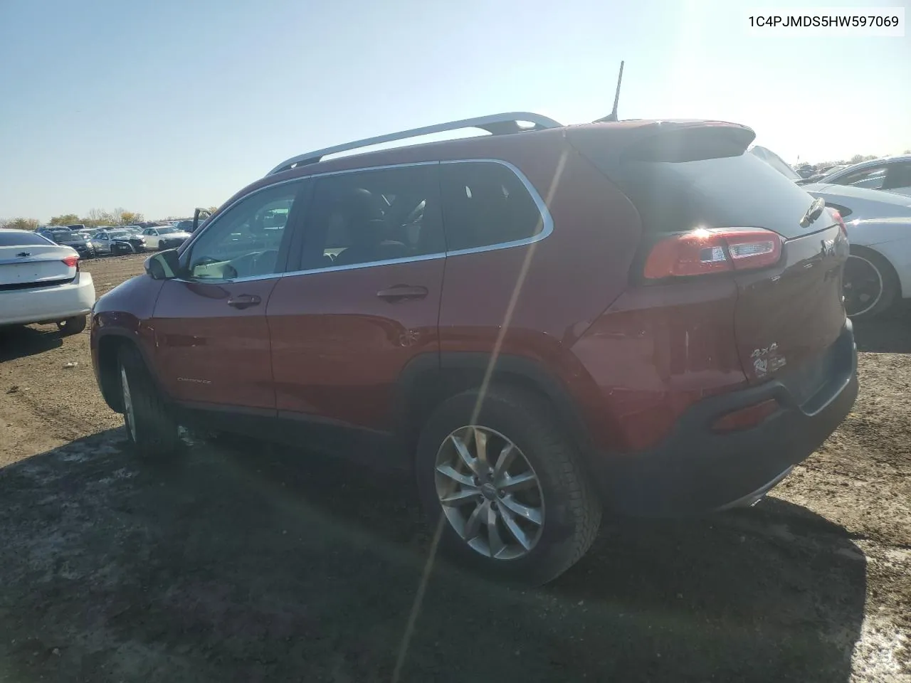 2017 Jeep Cherokee Limited VIN: 1C4PJMDS5HW597069 Lot: 77712454