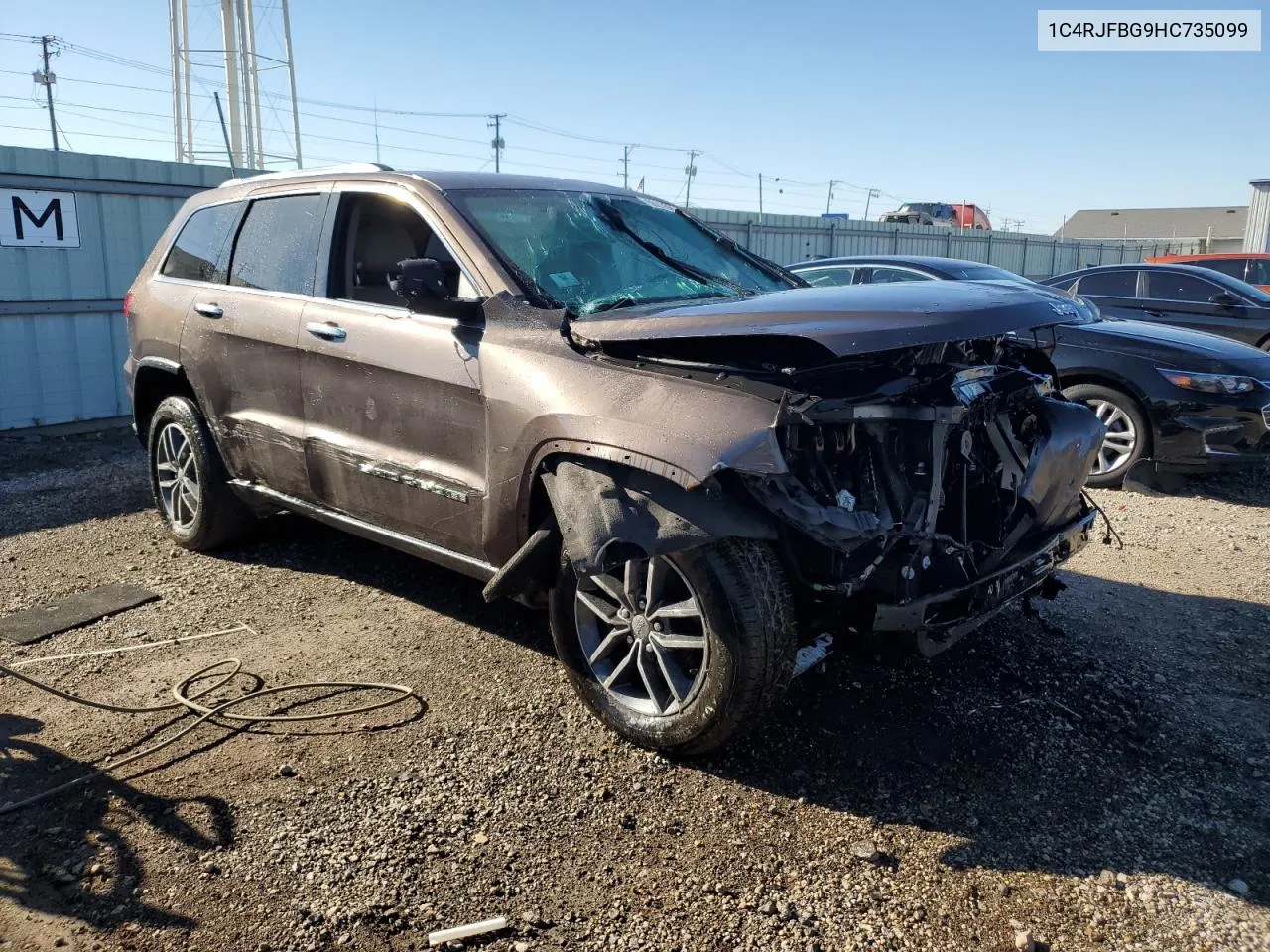 2017 Jeep Grand Cherokee Limited VIN: 1C4RJFBG9HC735099 Lot: 77985114