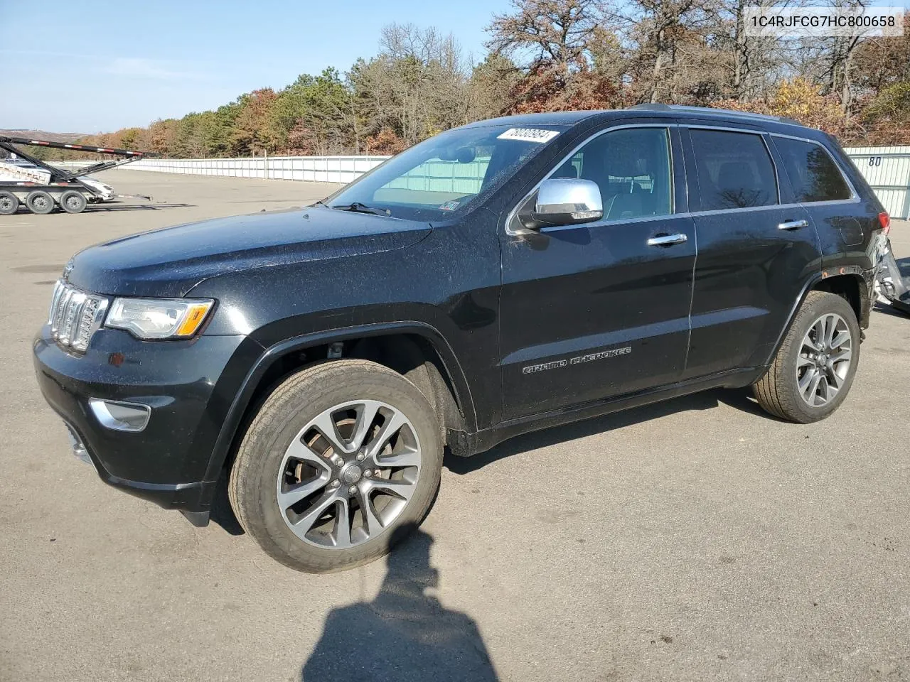 2017 Jeep Grand Cherokee Overland VIN: 1C4RJFCG7HC800658 Lot: 78030984