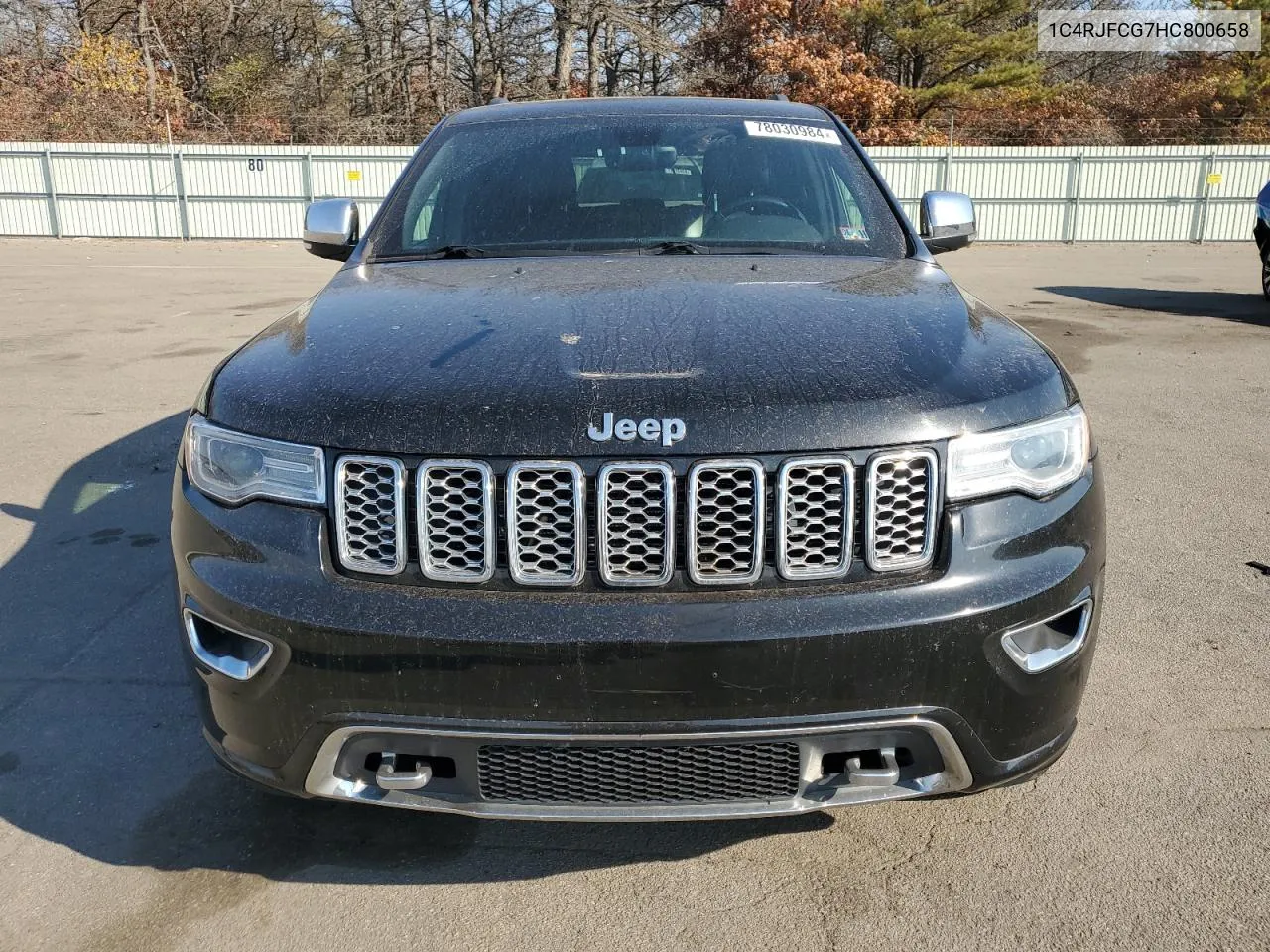 2017 Jeep Grand Cherokee Overland VIN: 1C4RJFCG7HC800658 Lot: 78030984