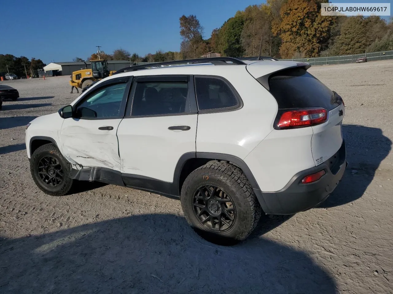 2017 Jeep Cherokee Sport VIN: 1C4PJLAB0HW669617 Lot: 78447304