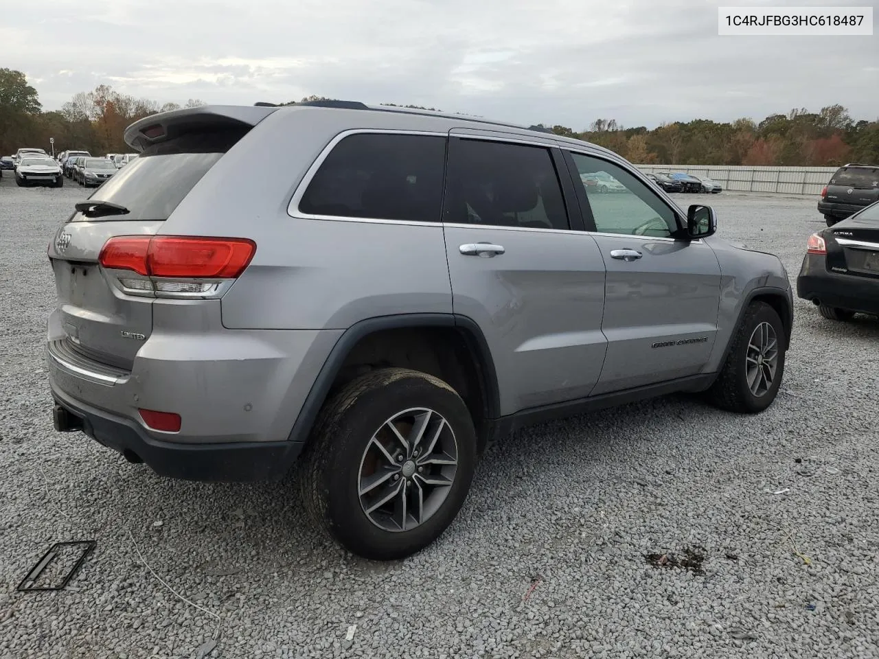 2017 Jeep Grand Cherokee Limited VIN: 1C4RJFBG3HC618487 Lot: 78807094